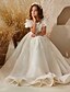 baratos Casamento &amp; Festas-Vestido de Menina das Flores com Cauda de Princesa  Rabo de Peixe Primeira Comunhão Frozen Elsa Meninas Fofo Vestido de Festa de Formatura Renda com Plissado Estilo Real Tutu Vestido 3-16 Anos