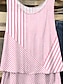 economico Top in tessuto a righe e geometrico-Per donna Canotta a canotta Grafico A righe Elegante Romantico Casual Senza Maniche Scollo a V Top Regolari Quotidiano Patchwork Stampato Rosa Blu Viola Verde Estate Primavera