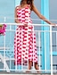 voordelige Afdrukken Bloemen Jurken-Dames Halflange jurk Bloemetjesjurk Boho-jurk Jurk met print Klassiek Modern Buiten Vakantie Dagelijks Normale pasvorm Bloem Mouwloos Spaghettibandjes Blozend Roze Rood Marine Blauw blauw Zomer