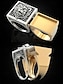 abordables Bijoux pour hommes-Bague tête de lion pour homme avec détail extractible et design carré, bijoux tendance pour occasions décontractées et formelles