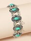 preiswerte Armbänder &amp; Armreifen-Damen Armband Retro Blume Böhmische Legierung Armband Schmuck Rote / Grün Für Täglich Ferien