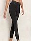baratos Leggings lisas-Mulheres Jegging Férias Vintage Estilo Étnico Comprimento total Cintura Alta Corte alto Conforto Respirável Secagem Rápida Com Stretch Ao ar livre Ioga Rua Preto Azul Azul Escuro Verão Fino