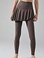 abordables Leggings et collants de yoga-Pantalon de yoga Leggings de yoga Femmes Plissé 2 en 1 Yoga Fitness Pilates Pantalons Des sports Tenues de Sport Micro-Élastique Noir Marron