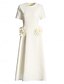 preiswerte Cocktailkleider-A-Linie Quinceanera Kleider Elegantes Kleid Formelle Hochzeit Knöchellang Kurzarm Rundhals Satin mit Applikationen