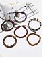 preiswerte Herrenschmuck-Boho-Set aus mehrlagigen geflochtenen Perlenarmbändern für Herren, verschiedene Materialdesigns – Holz, Leder und Seil, Tribal-Stil, Strand- und Freizeitkleidung