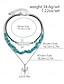 abordables Collier pour femme-Ensemble de colliers de perles turquoise superposées pour femmes - Bijoux bohèmes avec breloques cactus et gouttes, idéal pour les festivals, les concerts country et les tenues décontractées