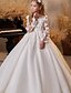 baratos Vestidos para Menina das Flores de Casamento-Vestido de Bola Com Cauda de Arrasto  Escova Vestido de Padrinho de Flores Primeira Comunhão Frozen Elsa Meninas Vestido de Formatura Fofo Tule com Tutu Estilo Real Pregueado para 3-16 Anos