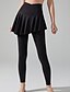 abordables Leggings et collants de yoga-Pantalon de yoga Leggings de yoga Femmes Plissé 2 en 1 Yoga Fitness Pilates Pantalons Des sports Tenues de Sport Micro-Élastique Noir Marron