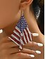 voordelige Damesoorbellen-Oorbellen met de Amerikaanse vlag in de kleuren rood, wit en blauw voor dames, diverse looks voor dames, perfect voor 4 juli en nationale feestdagen, stijlvolle sieradencollectie met de Amerikaanse vlag