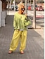 ieftine pantaloni cu picior drept-Pentru femei Pantaloni Casual Lungime totală Natural Mată Micro-elastic Purtare Zilnică Gri Galben Roz Vară