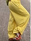 ieftine pantaloni cu picior drept-Pentru femei Pantaloni Casual Lungime totală Natural Mată Micro-elastic Purtare Zilnică Gri Galben Roz Vară