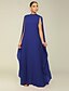economico Matrimonio Informale / Di Giorno-Abiti A-Line Quinceanera elegante abito formale matrimonio lunghezza al pavimento maniche lunghe scollo alto chiffon con pieghe