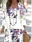 economico Abiti da donna con camicetta-Per donna Camicia Blusa Senza Maniche Manica 3/4 Girocollo Collo a U Ombre Floreale Grafico Stampato All&#039;aperto Vacanza Casuale Viola Verde Estate Vestibilità regolare