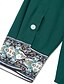 abordables chemises en lin pour hommes-Homme Chemise Chemise Lin Chemisette Chemise d&#039;été Chemise de plage Couleur unie Vacances Usage quotidien Vert manche longue Vêtement Tenue