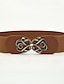 abordables ceinture-Ceinture Femmes Alliage Noir Ceinture Taille Extérieur Week-end Fleuri