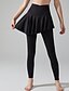 abordables Leggings et collants de yoga-Pantalon de yoga Leggings de yoga Femmes Plissé 2 en 1 Yoga Fitness Pilates Pantalons Des sports Tenues de Sport Micro-Élastique Noir Marron