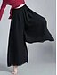 economico gamba larga e vita alta-Per donna Gamba larga Chinos Attivo Stile Classico Lunghezza intera Vita Alta Semplice Fascia Elastica Comodo Morbido Confortevole Micro-elastico All&#039;aperto Vacanza Streetwear Nero Bianco Estate