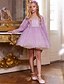 baratos Casamento &amp; Festas-Vestido de Florista Comprimento de Joelho Festa de 15 Anos Frozen Elsa Meninas Bonito Vestido de Formatura Tule com Estilo Real Tutu Ajuste de 3 a 16 Anos