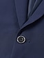 abordables Blazer-Homme Veste blazer Manteau de sport Col cranté Occasionnel Couleur Unie Blazer Pourpre bleu marine Bleu Roi Coupe Standard à boutonnage simple à un bouton