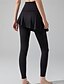 abordables Leggings et collants de yoga-Pantalon de yoga Leggings de yoga Femmes Plissé 2 en 1 Yoga Fitness Pilates Pantalons Des sports Tenues de Sport Micro-Élastique Noir Marron