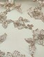 abordables Conjuntos de vestidos para mamá-Traje de Dos Piezas Bordado Floral Encaje Madre de la Novia Elegante Simple Lujoso Cuello Redondo Largo de Té Manga Media con Chaqueta de Chifón