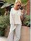 ieftine pantaloni cu picior drept-Pentru femei Pantaloni Casual Lungime totală Natural Mată Micro-elastic Purtare Zilnică Gri Galben Roz Vară