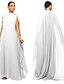 economico Matrimonio Informale / Di Giorno-Abiti A-Line Quinceanera elegante abito formale matrimonio lunghezza al pavimento maniche lunghe scollo alto chiffon con pieghe