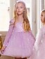 baratos Casamento &amp; Festas-Vestido de Florista Comprimento de Joelho Festa de 15 Anos Frozen Elsa Meninas Bonito Vestido de Formatura Tule com Estilo Real Tutu Ajuste de 3 a 16 Anos