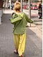 ieftine pantaloni cu picior drept-Pentru femei Pantaloni Casual Lungime totală Natural Mată Micro-elastic Purtare Zilnică Gri Galben Roz Vară
