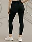 abordables Leggings et collants de yoga-Pantalon de yoga Leggings de yoga Femmes Avec Poches Cordon de serrage 2 en 1 Yoga Fitness Pilates Pantalons Spandex Des sports Tenues de Sport Micro-Élastique Noir Rose
