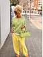 ieftine pantaloni cu picior drept-Pentru femei Pantaloni Casual Lungime totală Natural Mată Micro-elastic Purtare Zilnică Gri Galben Roz Vară