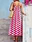 voordelige Afdrukken Bloemen Jurken-Dames Halflange jurk Bloemetjesjurk Boho-jurk Jurk met print Klassiek Modern Buiten Vakantie Dagelijks Normale pasvorm Bloem Mouwloos Spaghettibandjes Blozend Roze Rood Marine Blauw blauw Zomer