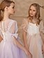 billige Blomsterpigekjoler-Ballkjole Knælængde Blomsterpige Kjole Quinceanera Frozen Elsa Piger Søde Prom Kjole Tulle med Rynkeret Royal Stil Tutu Fit 3-16 År