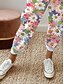 billige Straight-Leg Bukser-Dame Frekk Elegant Ferie Årgang Full lengde Høy Midje Blomstret Grafisk Printer Myk Pustende Mikroelastisk utendørs Daglig Lys Rosa Lys Lilla Sommer Vår Normal