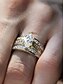 billige Kvinneringer-Forgylt marquise-slipt krystallring for kvinner – elegante statement-smykker til bryllup, forlovelser og kveldsfester