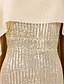 preiswerte Bodenlänge-Kleid Brautmutterkleid Elegant Rundhalsausschnitt Bodenlang Chiffon Dreiviertelarm mit Paillette 2025