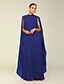 economico Matrimonio Informale / Di Giorno-Abiti A-Line Quinceanera elegante abito formale matrimonio lunghezza al pavimento maniche lunghe scollo alto chiffon con pieghe