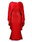 preiswerte Bodenlänge-Kleid Brautmutterkleid Elegant Rundhalsausschnitt Bodenlang Chiffon Dreiviertelarm mit Paillette 2025