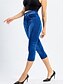 billiga Blå 3D-utskrift-Kvinno leggings capribyxor 3D-print semester vintage etnisk stil kalvlängd hög midja grafisk hög skärning komfort andningsbar snabb torkning stretchig utomhus gata daglig svart röd blå grå sommar