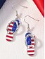 voordelige Damesoorbellen-Oorbellen met de Amerikaanse vlag in de kleuren rood, wit en blauw voor dames, diverse looks voor dames, perfect voor 4 juli en nationale feestdagen, stijlvolle sieradencollectie met de Amerikaanse vlag