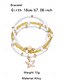 cheap Women&#039;s Necklace-Women&#039;s beach style layered necklace bracelet anklet set with starfish and shell charms, Gold and white beaded design, Suitable for summer vacation, Casual and bohemian style