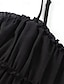 preiswerte Weiße Freizeitkleider-Damen Minikleid Weißes Kleid Abschlusskleid Unterkleid Mode elegante kleider Outdoor Party Ferien Normale Passform Einfach Ärmellos V Ausschnitt Schwarz Weiß Sommer