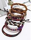 preiswerte Herrenschmuck-Boho-Set aus mehrlagigen geflochtenen Perlenarmbändern für Herren, verschiedene Materialdesigns – Holz, Leder und Seil, Tribal-Stil, Strand- und Freizeitkleidung