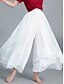 economico gamba larga e vita alta-Per donna Gamba larga Chinos Attivo Stile Classico Lunghezza intera Vita Alta Semplice Fascia Elastica Comodo Morbido Confortevole Micro-elastico All&#039;aperto Vacanza Streetwear Nero Bianco Estate