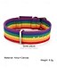 billiga Damarmband-Unisex regnbågsfärgat nylonarmband med metallspänne - justerbart pride-armband för HBTQ-festivaler, vardagskläder och paraccessoarer