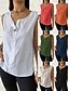 voordelige Effen Tanktop-Vrouwen Camisole Tanktop Effen Kleur Eenvoudig Basis Mouwloos V Hals Regulieren Tops Vakantie Knoppen Wit Legergroen Rood Beige Zomer Lente