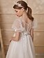 baratos Vestidos para Menina das Flores de Casamento-Vestido de Baile Cauda Varredura  Escova Vestido de Dama de Honra Casamento Festa Frozen Elsa Meninas Fofo Vestido de Formatura Tule com Pregas Estilo Real Tutu Costume 3-16 Anos