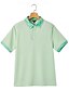 billiga Herrars klassiska polo-Herr Strukturerad Golftröja Ledigt Företag Klassisk Kortärmad Mode Modern Ensfärgat Hawaii Knappar Sommar Vår Normal Grön Strukturerad