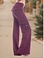 abordables Pantalons-Femmes Chinos Occasionnel Décontracté / Sportif Longueur complète Taille Moyenne Uni Avec Poches Confortable Doux Micro-Élastique Yoga Vin Noir Blanche Bleu Été Printemps Coupe régulière
