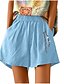 preiswerte Schlichte Hose aus Baumwollleinen-Damen Shorts einfarbig Chinos modisch basic kurz mittelhoch tailliert schlicht Taschen elastischer Bund Komfort Outdoor mikro-elastisch Urlaub Street lässig Olivgrün Schwarz Weiß Blau Sommer reguläre